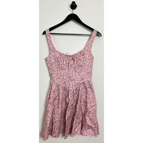 REFORMATION Daria Linen Mini Dress in Rosin Size US 4 - Picture 5 of 15